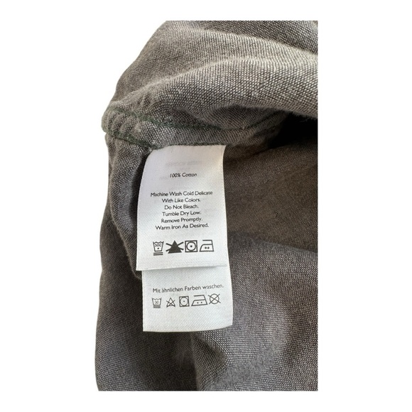 Eddie Bauer Checkered Green Button Down Long Sleeve Shirt - Size Large Tall - Picture 7 of 11